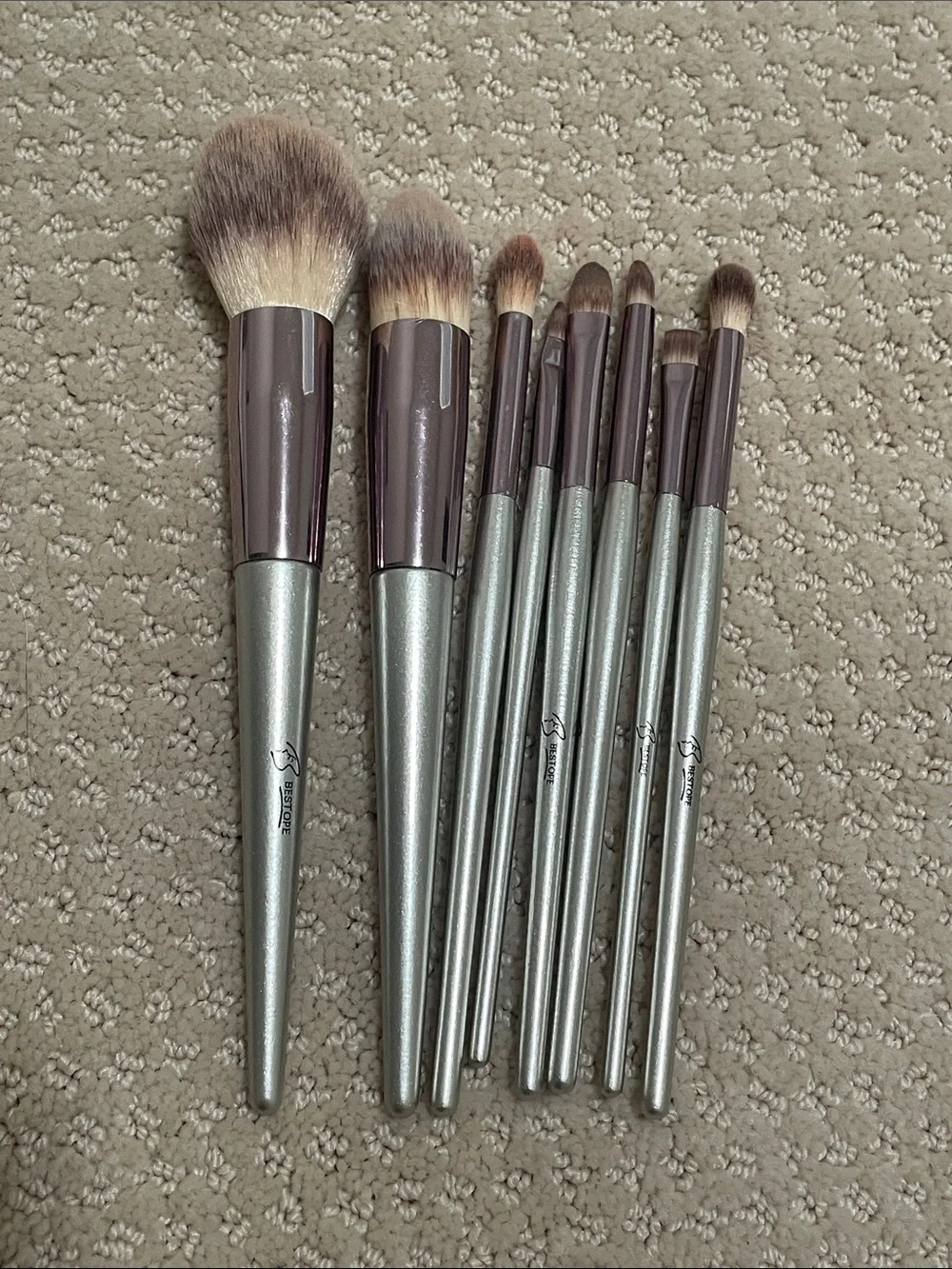 🖤5/$25 Silver Handle Makeup Brush Set - 8 Piece